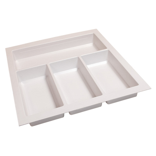 Sky Cutlery Tray, for 21" and 21 11/16" Deep Drawer, Plastic 470 - 520 mm 360 - 400 mm textured white; trimmable width: 360 - 400 mm (14 3/16 - 15 3/4") White