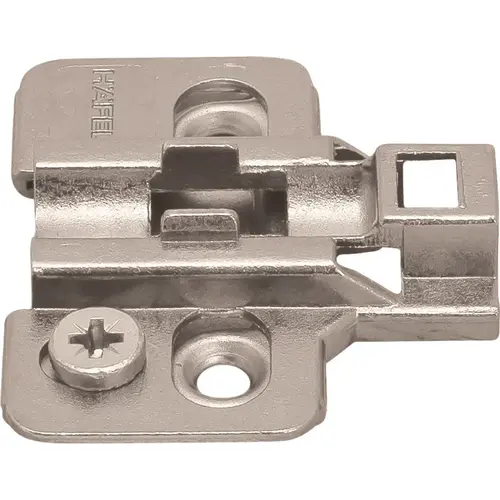 Mounting Plate, for Clip-On Hinges 4 mm Height adjustment 2 mm via eccentric, Height: 4 polished, Nickel plated