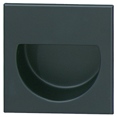 Inset Handle, Luxe 47 x 47 mm 38 mm 47 x 47 mm (L x H), black matt Black, Nickel plated, matt, Recessed grip: Black, matt