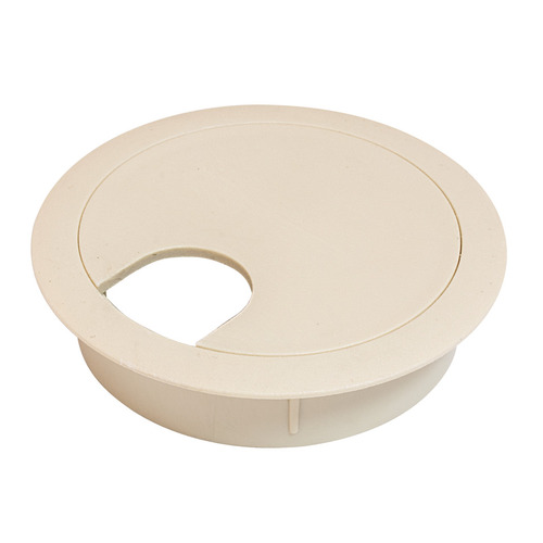 Cable Grommet, Two-Piece, Round, diameter 2 1/2" With 90 Rotating Top, Almond Beige