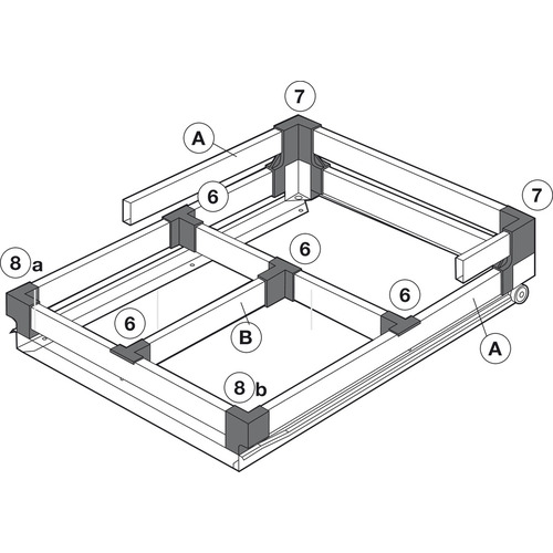 Back Partition Clip, for Grass Zargen Drawer System Screw-on, white, model 97480-39 White