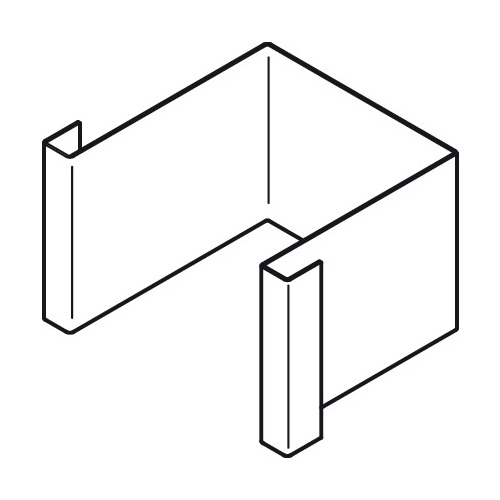 End Piece to Bracket, Closed Straightaway 400, Galvanized pressed steel electroplated