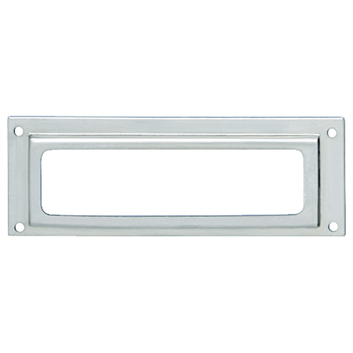 Label Frame, Nickel-Plated, Steel Label: (2 13/16 x 9/16") 52 x 14 Nickel plated