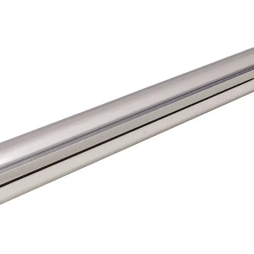 Wardrobe Tube for Lighting, TAG Synergy Elite Collection 96" Polished Chrome, Clear Insert, 96" Length Polished chrome/clear insert