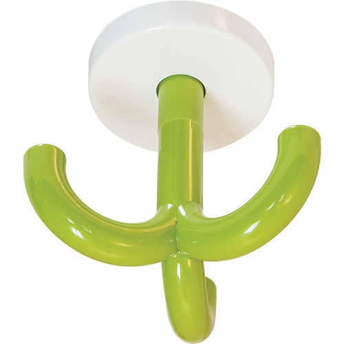 Triple Ceiling Hook, HEWI, Polyamide, White Base Hewi, Apple green Apple green