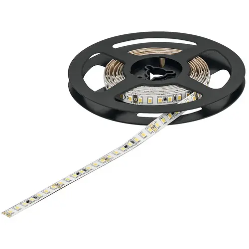 Flexible Strip Light, Hafele Loox5 LED 3051, 24 V, monochrome constant current, (5/16") 8 mm 1968 1/2" 99 lm/W 1,430 lm 50 m 140 LEDs/m, 14,4 W/m, Warm white 2700 K, (1968 1/2") 50 m available length White