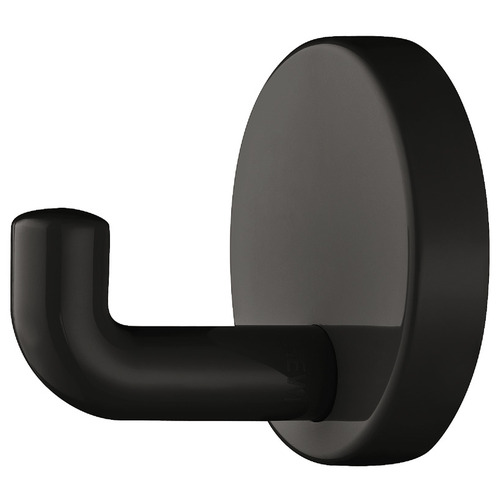 Hook, HEWI, Polyamide, Round Rose 65 mm 42 mm 15 mm 60 mm 5 mm Wide range of colors, Depth: 65 mm, glossy jet black Jet black, glossy