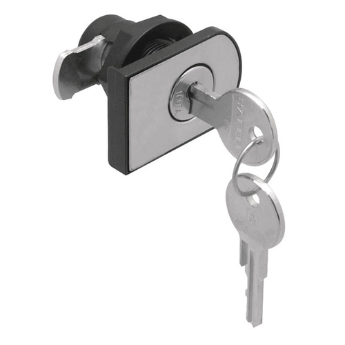 Glass Door Lock, Vertical Installation Timberline- modular removable core locking system, Matt nickel Matt nickel