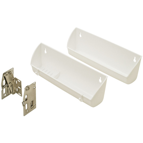 Tip Out Tray, Set 2" 76 mm 11" White, length: 280 mm (11"); height: 76mm (3") White