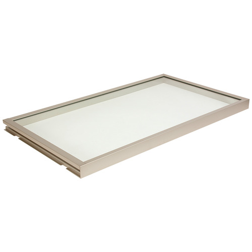 Shelf, TAG Illuminated Glass Shelf 13 3/4" 18" Matt nickel; 18" width; 13 3/4" depth; Cool white Matt nickel