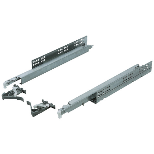 Salice A6557 Futura Push Slide, for Frameless, Full Extension, 50 lbs 490 mm 20" length: 500 mm Zinc Pair