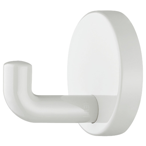 Hook, HEWI, Polyamide, Round Rose 46 mm 34 mm 11 mm 50 mm 4 mm Wide range of colors, Depth: 46 mm, glossy pure white Pure white, glossy