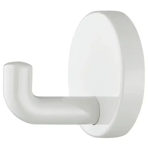 Hook, HEWI, Polyamide, Round Rose 30 mm 26 mm 8.5 mm 40 mm 3 mm Wide range of colors, Depth: 30 mm, glossy pure white Pure white, glossy