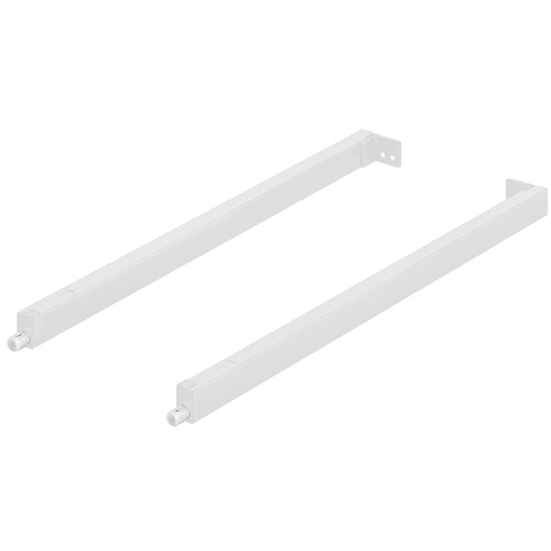 Gallery Rail, Rectangular, Hafele Matrix Box P 11 13/16" Railing: steel, powderedBrackets and holder: plastic 300 mm For gallery railing system, Length 300 mm (11 13/16"), white White, Railing: coated, White Pair