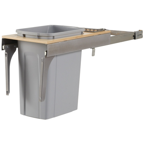 Waste Bin Pull-Out, KV Wood Frame, Side Mount, Single, Depth is 23 3/16" 33 l 35 qt. 445 mm 292 mm 17 1/2" TSC12-1-35WH 11 1/2" White, capacity: 35 qt. White