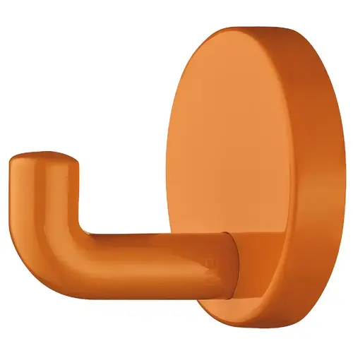 Hook, HEWI, Polyamide, Round Rose 65 mm 42 mm 15 mm 60 mm 5 mm Wide range of colors, Orange, diameter 60 mm Orange, glossy