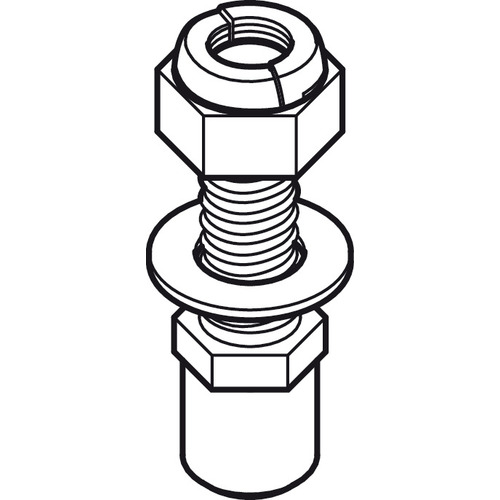 Bottom Guide, For Metal Doors Straightaway 100 Inox, Bottom guide for metal doors