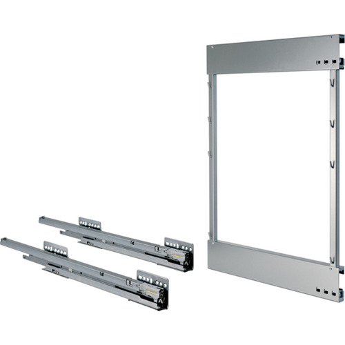 Base Pull-Out Comfort II, Full Extension Frame Min. 29 3/4" Right access Soft close, Frame height: 502 mm (19 3/4"), right Silver RAL 9006