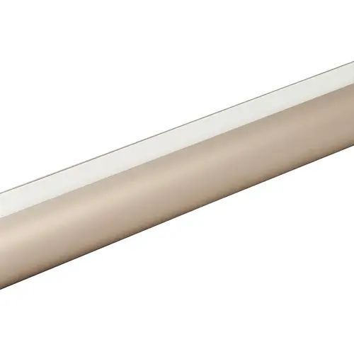 Wardrobe Tube for Lighting, TAG Synergy Elite Collection 96" Matt Nickel, Clear Insert, 96" Length Matt nickel/clear insert