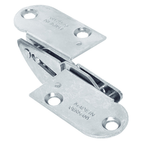 Folding Table Hinge, Recessed 19 mm 1 7/8" Recess-mounted, For panel thickness: 19 mm Blue, Zinc plated, Blue galvanized