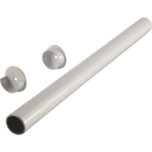 Round Wardrobe Tube with Supports, TAG Synergy Collection 47 15/16" White, 47 15/16" White