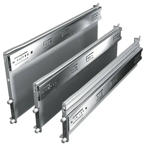 Drawer System Slide, Zbox, 5 7/8" Height 15 3/4" Grass, length: 400mm Sides: Epoxy powder coated white Slides: Zinc coated white - pack of 5