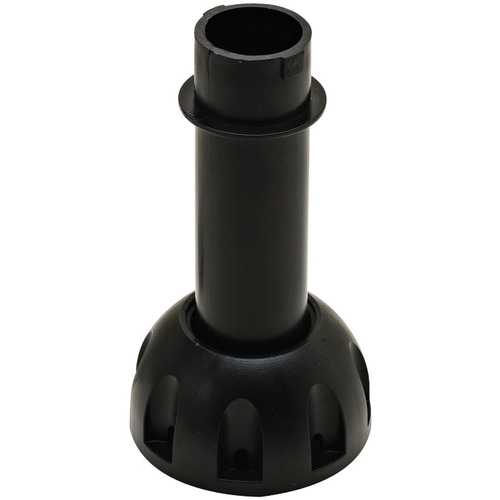 Adjustment Foot/Tube, diameter 78 mm 6" 150 mm (6") base height Black