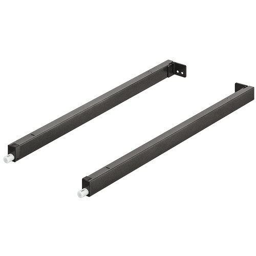 Gallery Rail, Rectangular, Hafele Matrix Box P 21 21/32" Railing: steel, powderedBrackets and holder: plastic 550 mm For gallery railing system, Length 550 mm (21 21/32"), anthracite Railing: Anthracite, Railing: coated, Coated Pair