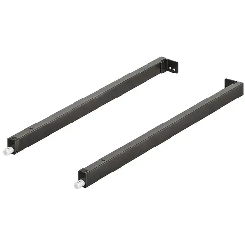 Gallery Rail, Rectangular, Hafele Matrix Box P 13 3/4" Railing: steel, powderedBrackets and holder: plastic 350 mm For gallery railing system, Length 350 mm (13 3/4"), anthracite Railing: Anthracite, Railing: coated, Anthracite Pair