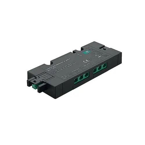 6-Way Distributor, Hafele Loox5, Box to Box with Switching Function, 24 V 120 W 4 3/4" x 2" x 5/8", 90 W Black