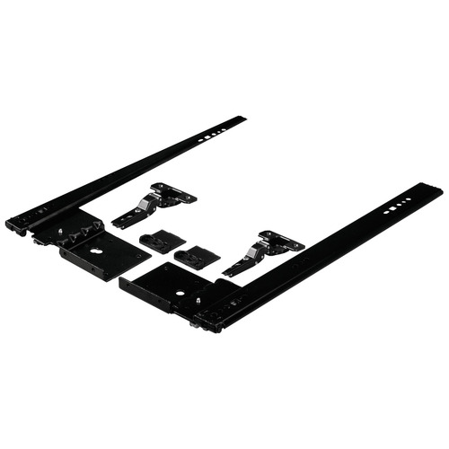 Pocket Door System, Accuride 123 (35 mm hinges included) 12 5/8" 9 7/8" 16" 405 mm 11 3/8" Length: 405 mm (16") Black, Zinc