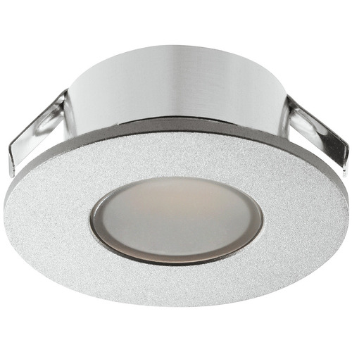 Recess/surface mounted downlight, Hafele Loox5 LED 2022 12 V aluminum Warm white 3000 K, silver coloured anodized, energy efficiency class: A+, Warm white 3000 k, anodized silver