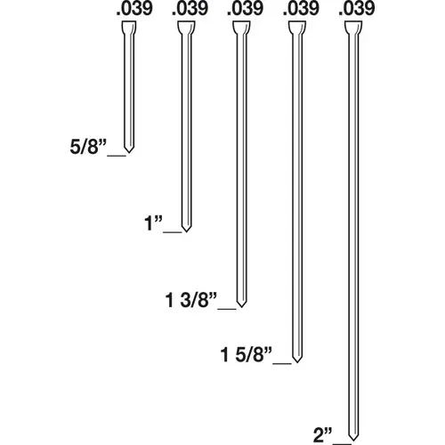 Hafele 006.50.052 Medium Head Pins, 21 Gauge, Galvanized 1