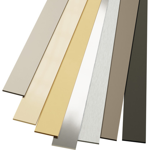 Hafele 194.80.544 Cabinet Accent Strap, Aluminum 3/4" x 1/16" x 72", Satin brass Satin/Brushed Brass