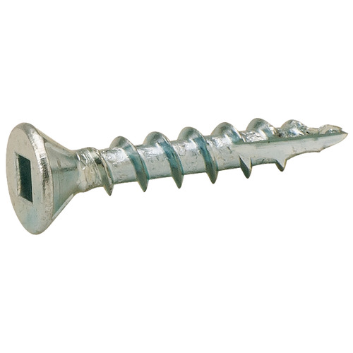 Zip-R Screw, Flat Countersunk Head, #2 Square Drive 6 mm 1" #6 Fully Threaded 3.5 mm #6 x 1", full thread, zinc Zinc plated - pack of 1000