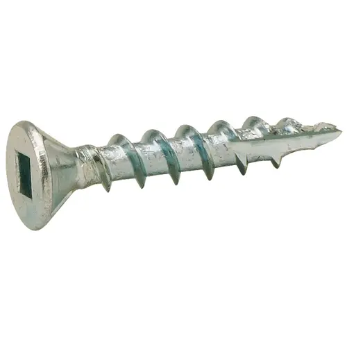 Zip-R Screw, Flat Countersunk Head, #2 Square Drive 6 mm 1 1/4" #6 Partially Threaded 3.5 mm #6 x 1 1/4", partial thread, zinc Zinc plated - pack of 1000