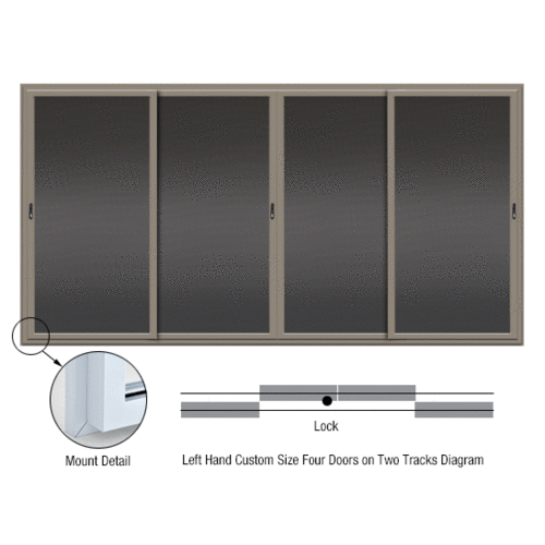CRL GD24SSMLSAH Security Screen Four Sliding Security Doors on Two