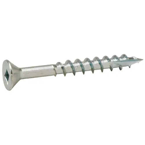 Zip-R Screw, Flat Countersunk Head, #2 Square Drive Type 17, #6 x 1 1/2", partial thread, zinc Zinc plated - pack of 1000