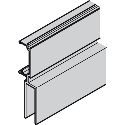 Fixed Glass Fixing Profile, For Upper Running Track 6' 6 3/4" For Slido D-Line11, length: 2,000 mm Silver colored, anodized