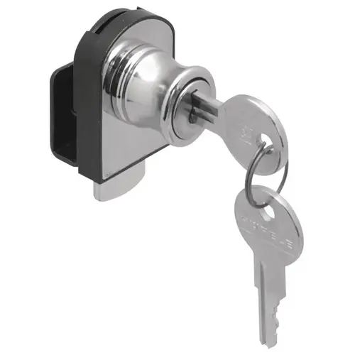 Glass Door Lock, Horizontal Installation Timberline- modular removable core locking system, Polished nickel Outer body: Black, Chrome plated, Polished nickel