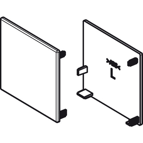 Track End Cap Set, Plastic For Slido D-Line12, black Pair