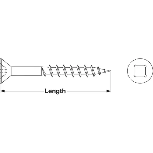 Dry Lube Screw, 45 degree , 11 Threads per inch 2 1/2" 2 1/2" length - pack of 2500