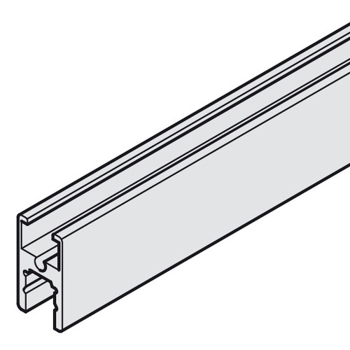 Glass door profile, for Slido F-Line21 12/20 D 3,500 mm for Slido F-Line21 12/20 D, Length: 3500 mm Stainless steel colored, brushed, anodized