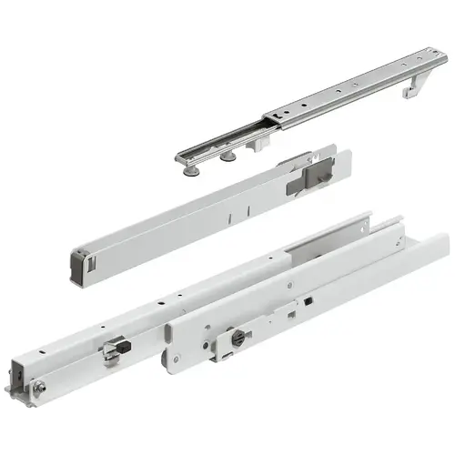 Pull-out cabinet runners, Full extension, load bearing capacity up to 120 kg, steel/plastic 24 15/16" 25 1/2" With soft and self closing mechanism (optional), 25 9/16" installed length, 24 15/16" extension length