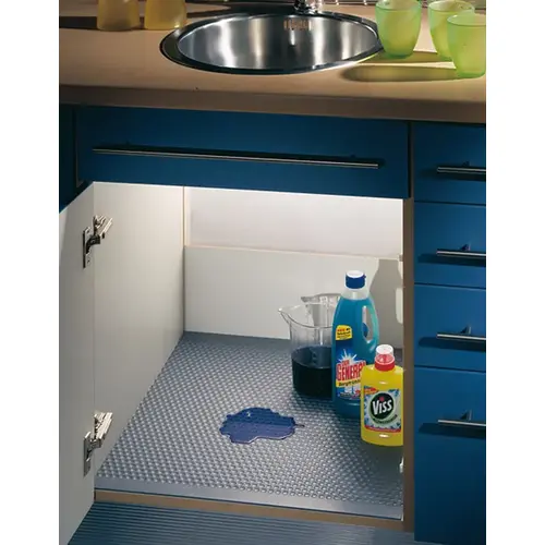 Cabinet Protector Mat, Polystyrene 22 1/2" 34 7/16" W x D: 34 7/16" x 22 1/2", Gray/Stainless Gray/Stainless