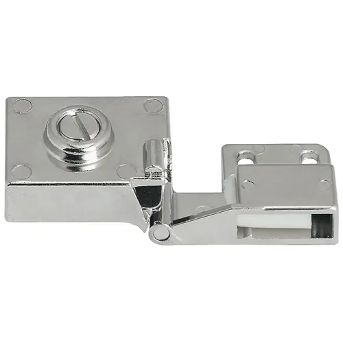 Hinge, Opening angle 170 degree , inset mounting Door mounting without glass drilling, Polished chrome Pair