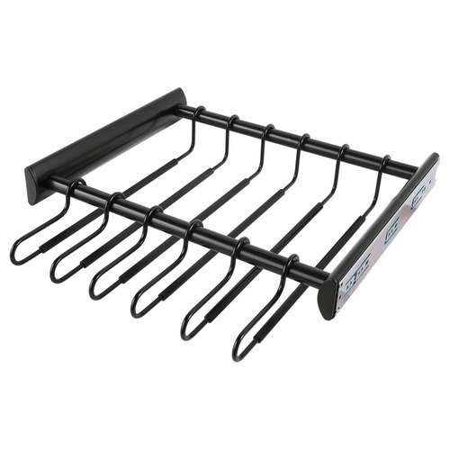 12 Hanger Pants Rack Pull-out, TAG Synergy Collection, 18" With Full Extension Slide, Black Black