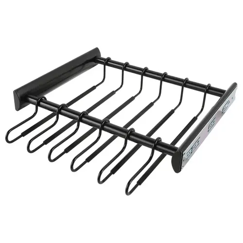 18 Hanger Pants Rack Pull-out, TAG Synergy Collection, 24" With full extension slide, Black Black