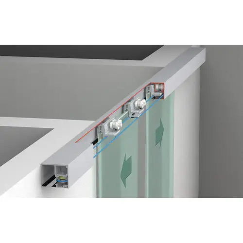 Sliding door fitting, HAWA Porta 100 GW/GWF Synchro, set Top Hung System, Synchro guide with cord