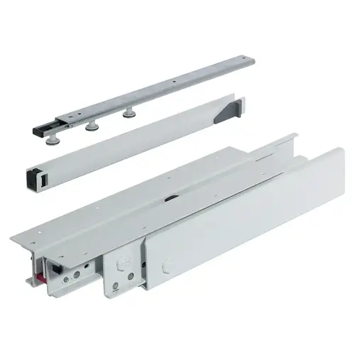 Top/Bottom Mounted Cabinet Slide, FR 777A, Full Extension, 440 lbs Weight Capacity 17 1/16" 17 3/4" (17 3/4") 450 mm installed length White, Epoxy-coated